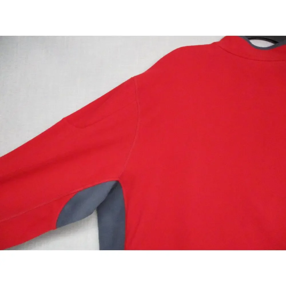 Lands End Red Cozy Soft Essential Layered HalfZip Pullover Sweater Size 50-52‎
